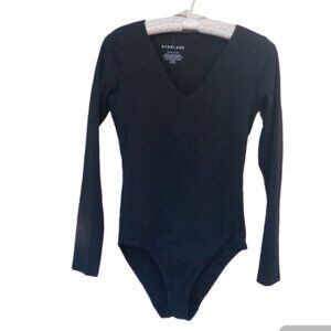Everlane black V-Neck long sleeve bodysuit sz XS  NEW